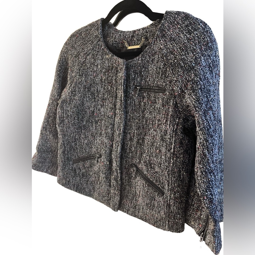 Sanctuary Black and Gray Tweed Blazer